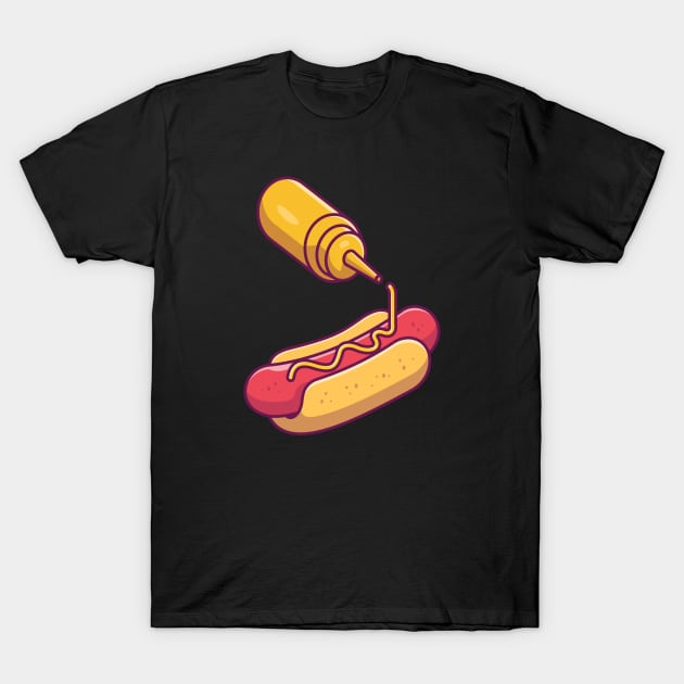 Hotdog with mustard T-Shirt by Catalyst Labs